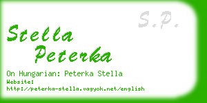 stella peterka business card